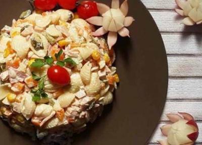 طرز تهیه سالاد ماکارونی ساده با طعمی بی نظیر طرز تهیه سالاد ماکارونی ساده با طعمی بی نظیر