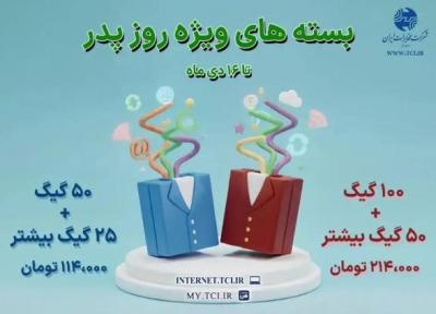 بسته های ویژه روز پدر شرکت مخابرات ایران معرفی شدند بسته های ویژه روز پدر شرکت مخابرات ایران معرفی شدند